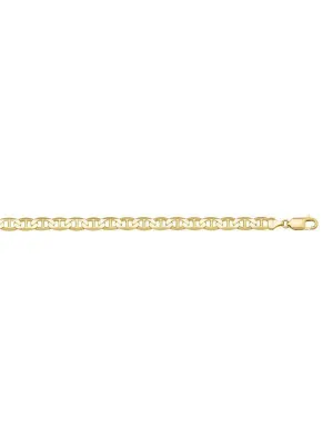 10, 14 Karat Yellow Hollow Flat Anchor 3.8 mm Italian Bracelet