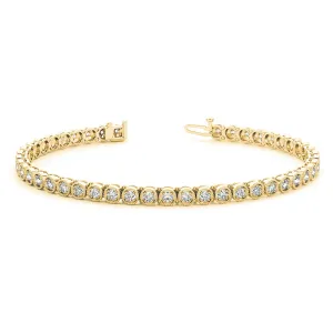 1.00 ctw Round Diamond Tennis Bracelet Milgrain