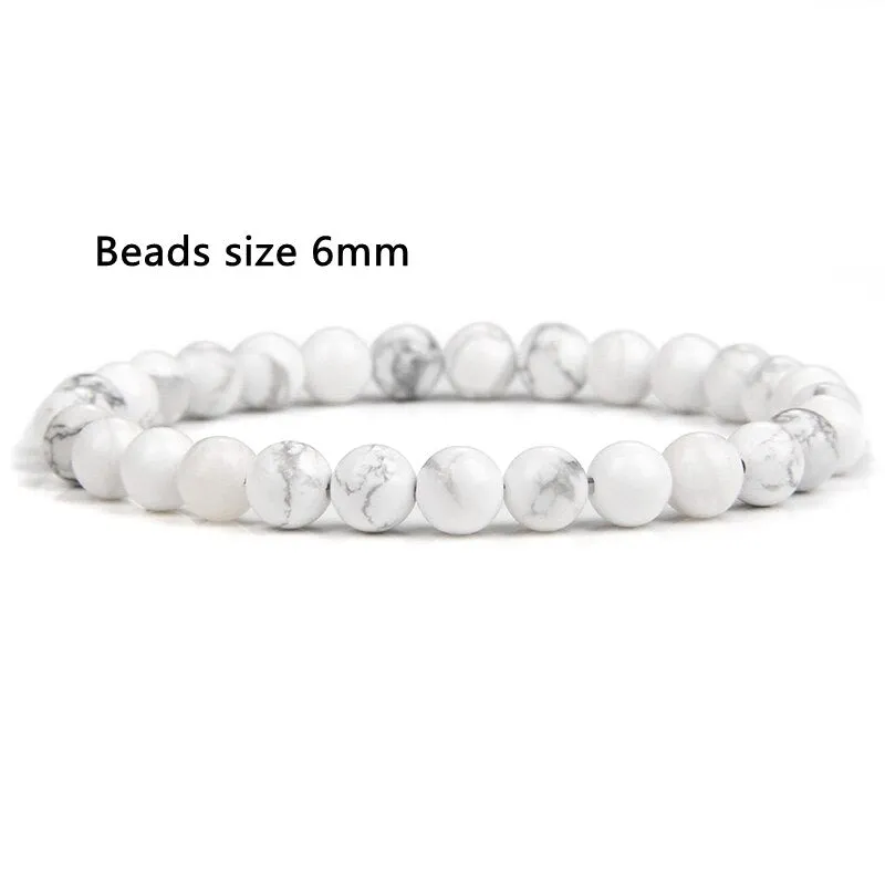 100% Real Natural Gypsum Stone Bracelet White Selenite