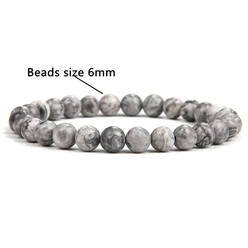100% Real Natural Gypsum Stone Bracelet White Selenite