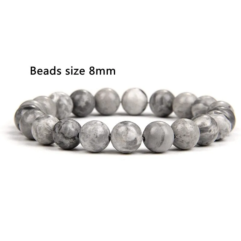100% Real Natural Gypsum Stone Bracelet White Selenite