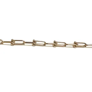 10K Yellow Gold Designer Style Link Bracelet