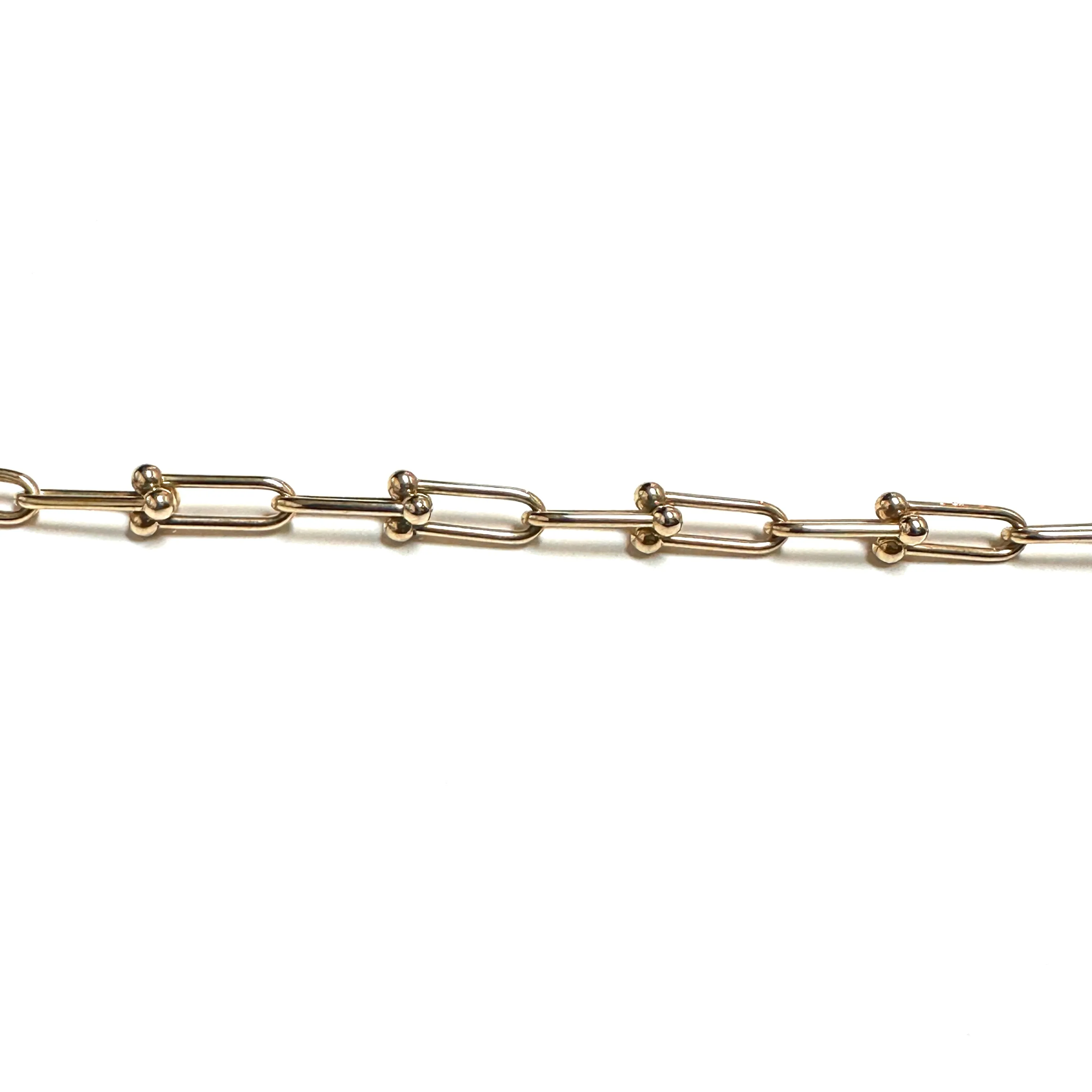 10K Yellow Gold Designer Style Link Bracelet