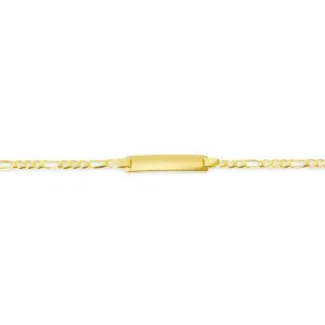 10k Yellow Gold Figaro Baby Bracelet