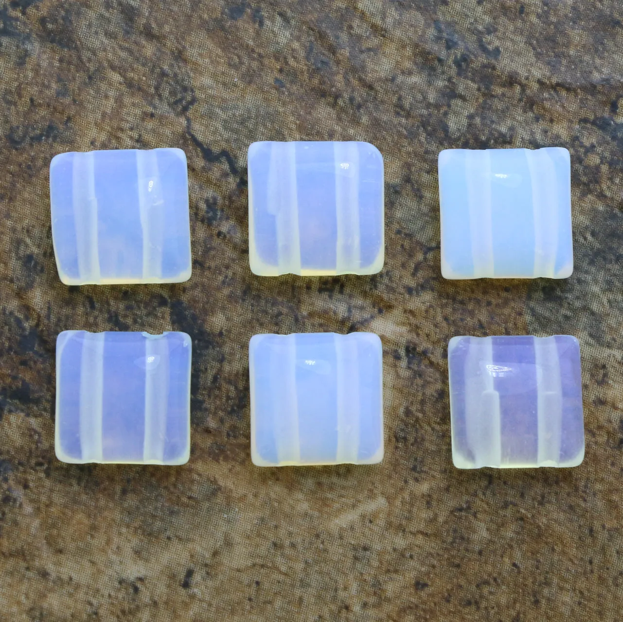 10X10 Gemstone Spacers Opal Grs23