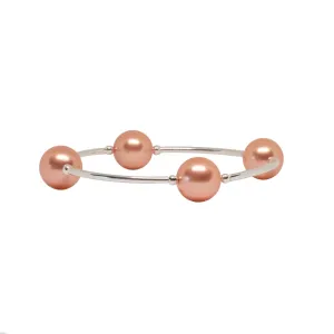 12mm Peach Pearl Blessing Bracelet: S