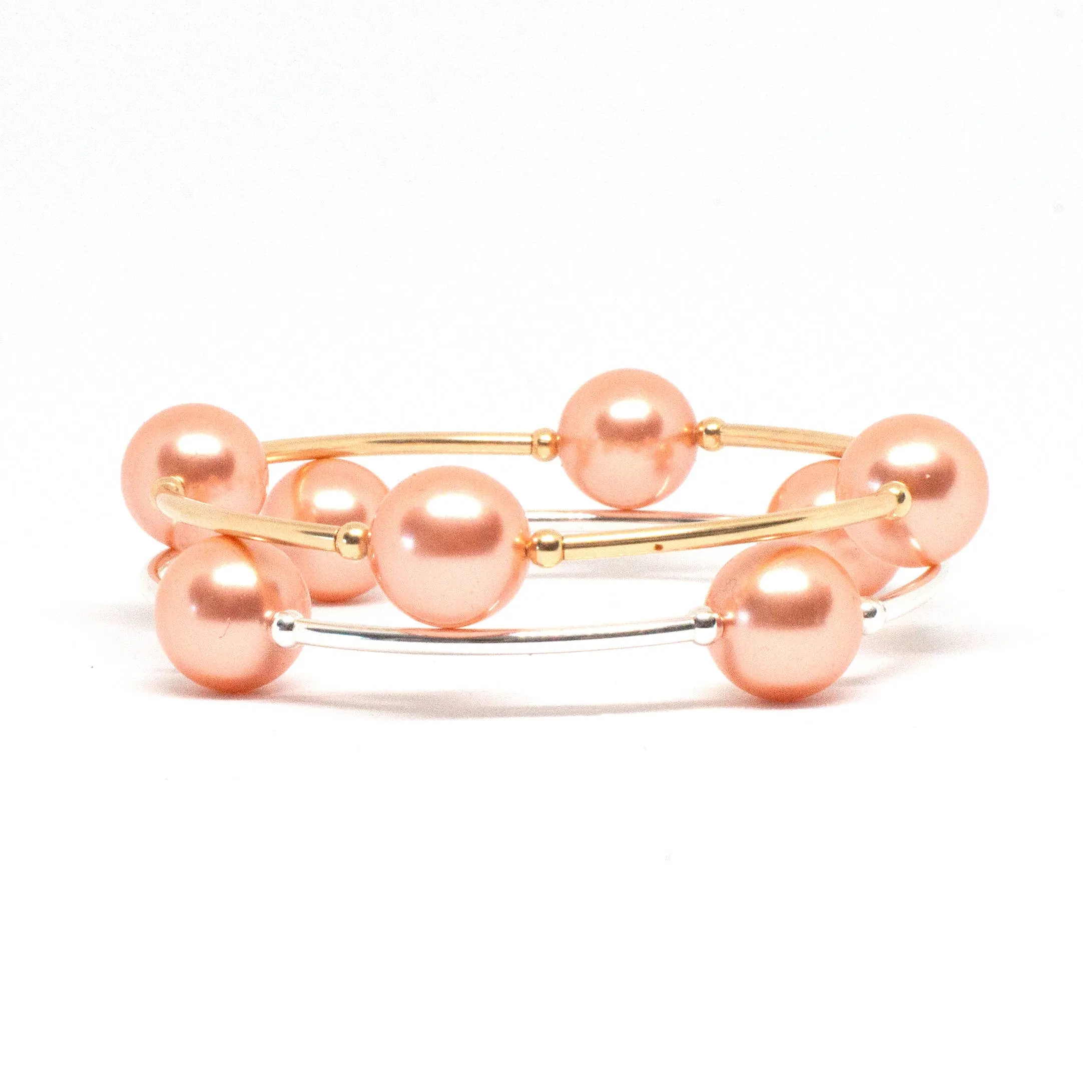 12mm Peach Pearl Blessing Bracelet: S