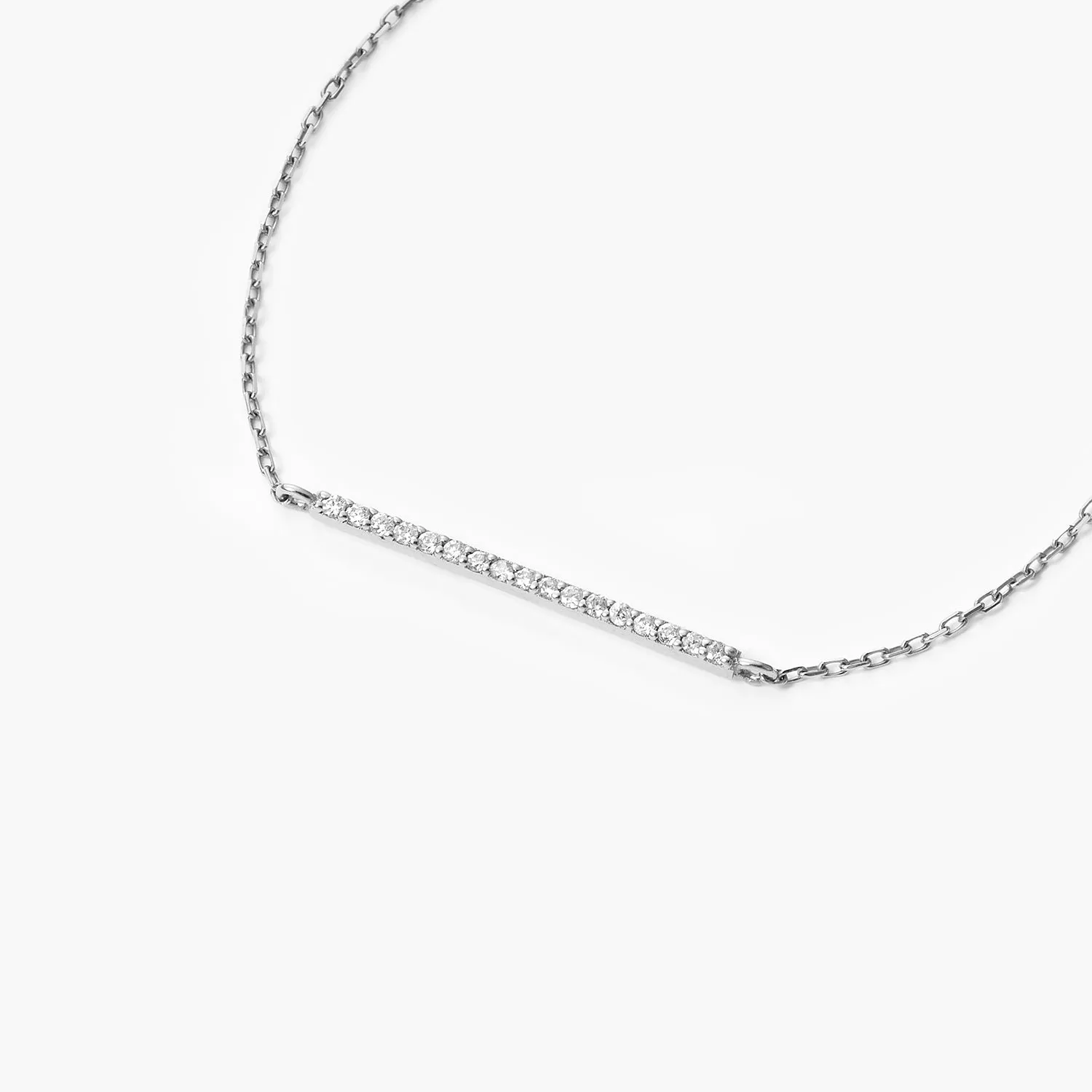 14K Diamond Stationed bar bracelet