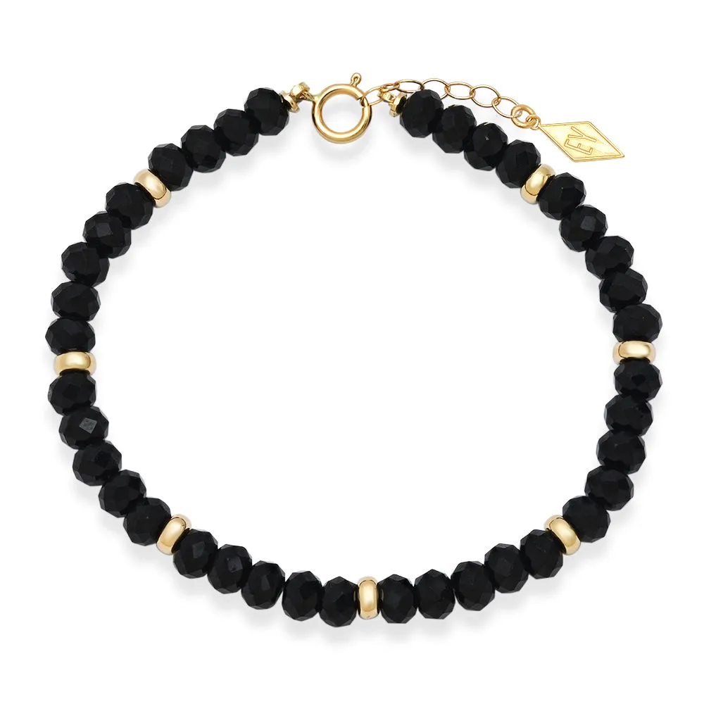 14K Gold and Gemstone Healing Bracelet