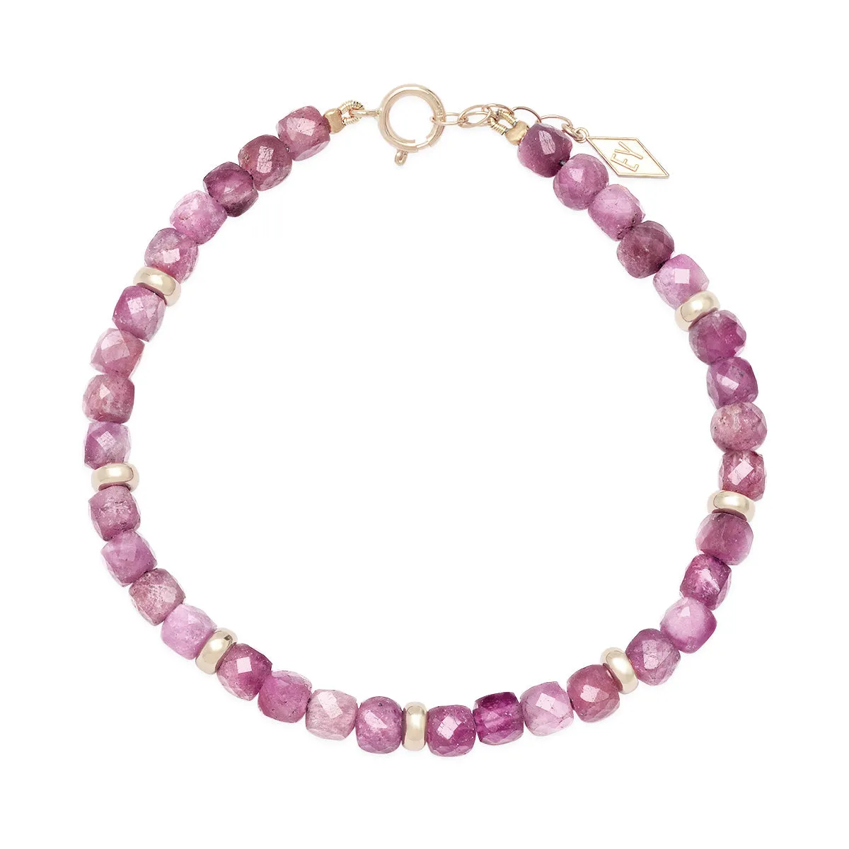14K Gold and Gemstone Healing Bracelet