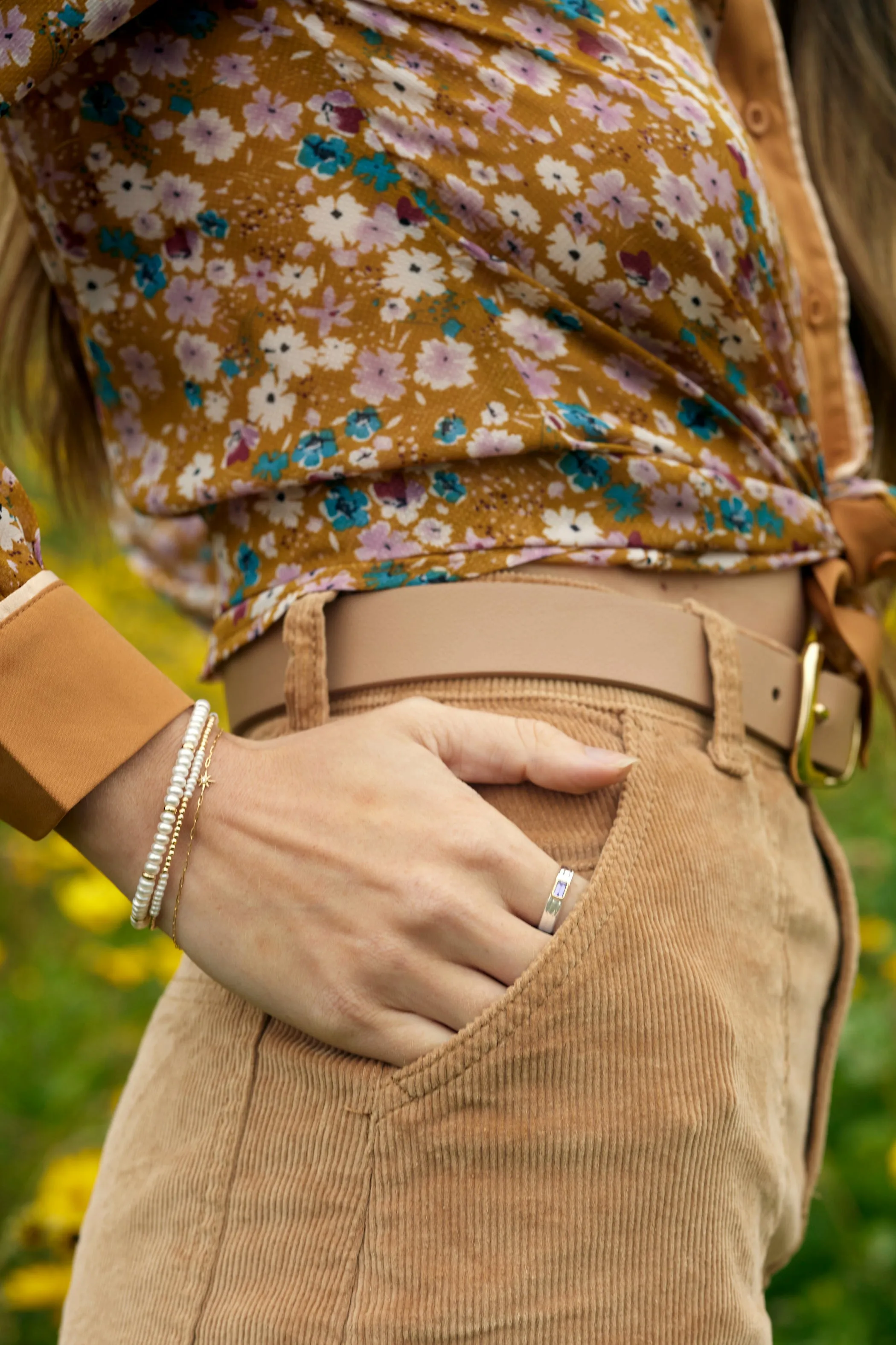 14K Gold and Gemstone Healing Bracelet