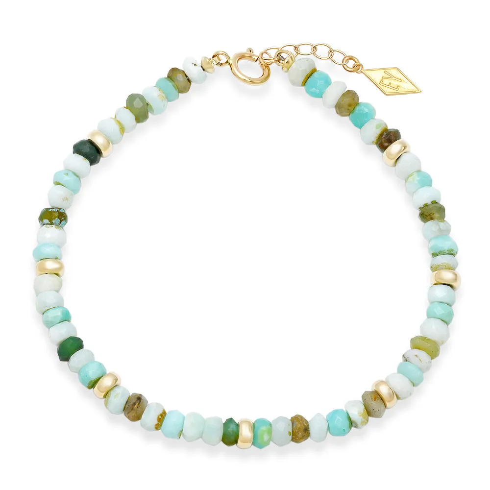 14K Gold and Gemstone Healing Bracelet