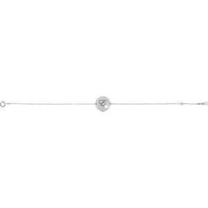 14K White Pierced Heart 7-8" Bracelet
