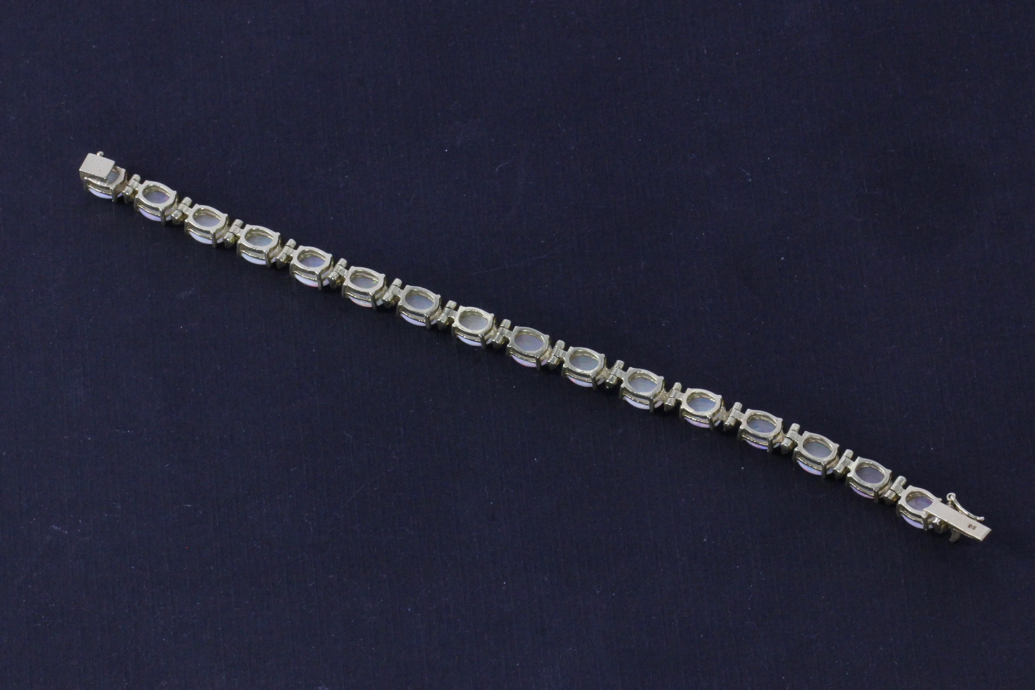 14K Yellow Gold 12 CTW Opal and Diamond Bracelet
