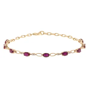 14K Yellow Gold Ruby Bracelets