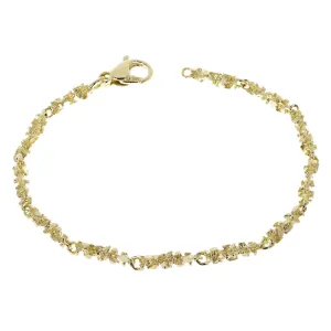 14k Yellow White or Rose Gold Handmade Nugget Bracelet 4mm Various Lengths
