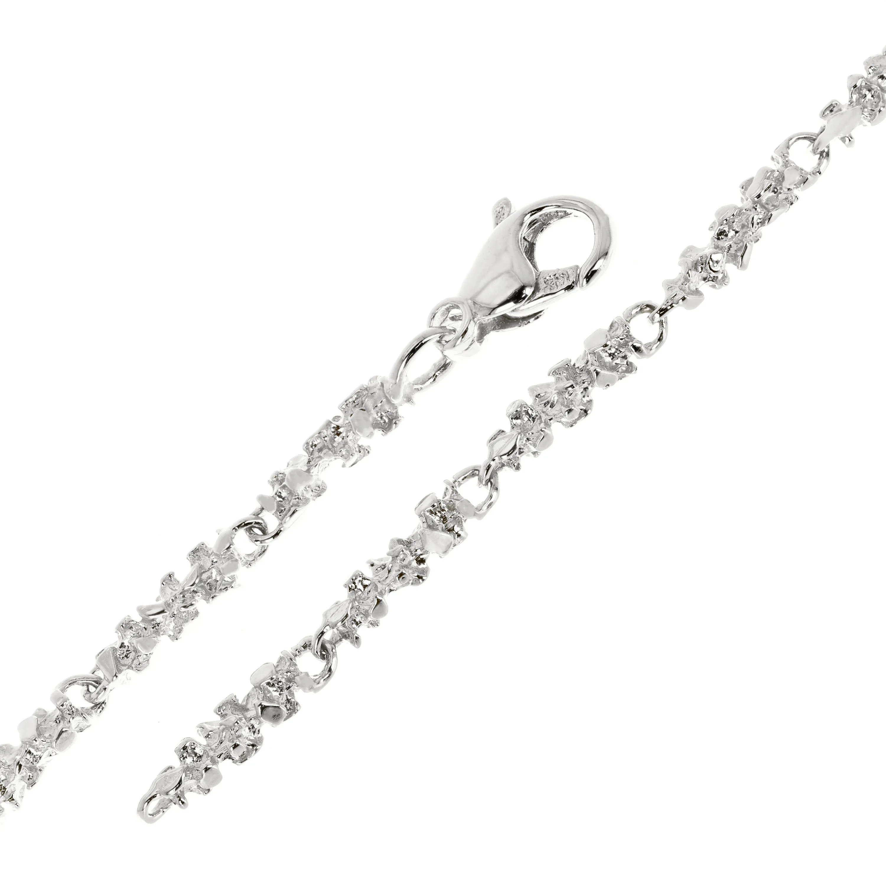 14k Yellow White or Rose Gold Handmade Nugget Bracelet 4mm Various Lengths