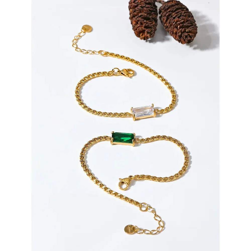 18K Gold Stainless Steel Chain Bracelet