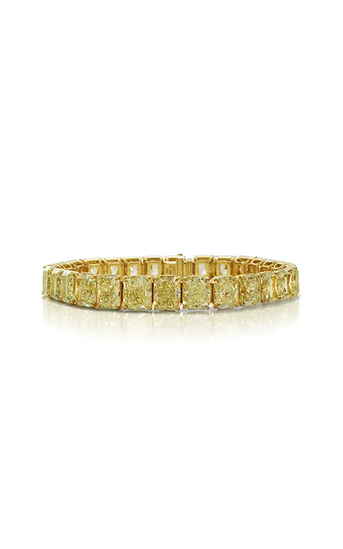 18k Yellow Gold Canary Diamond Bracelet