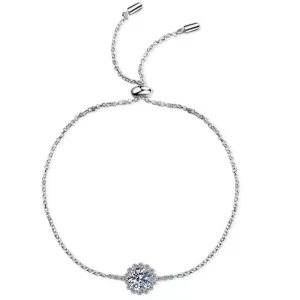1CT Moissanite Bolo Bracelet