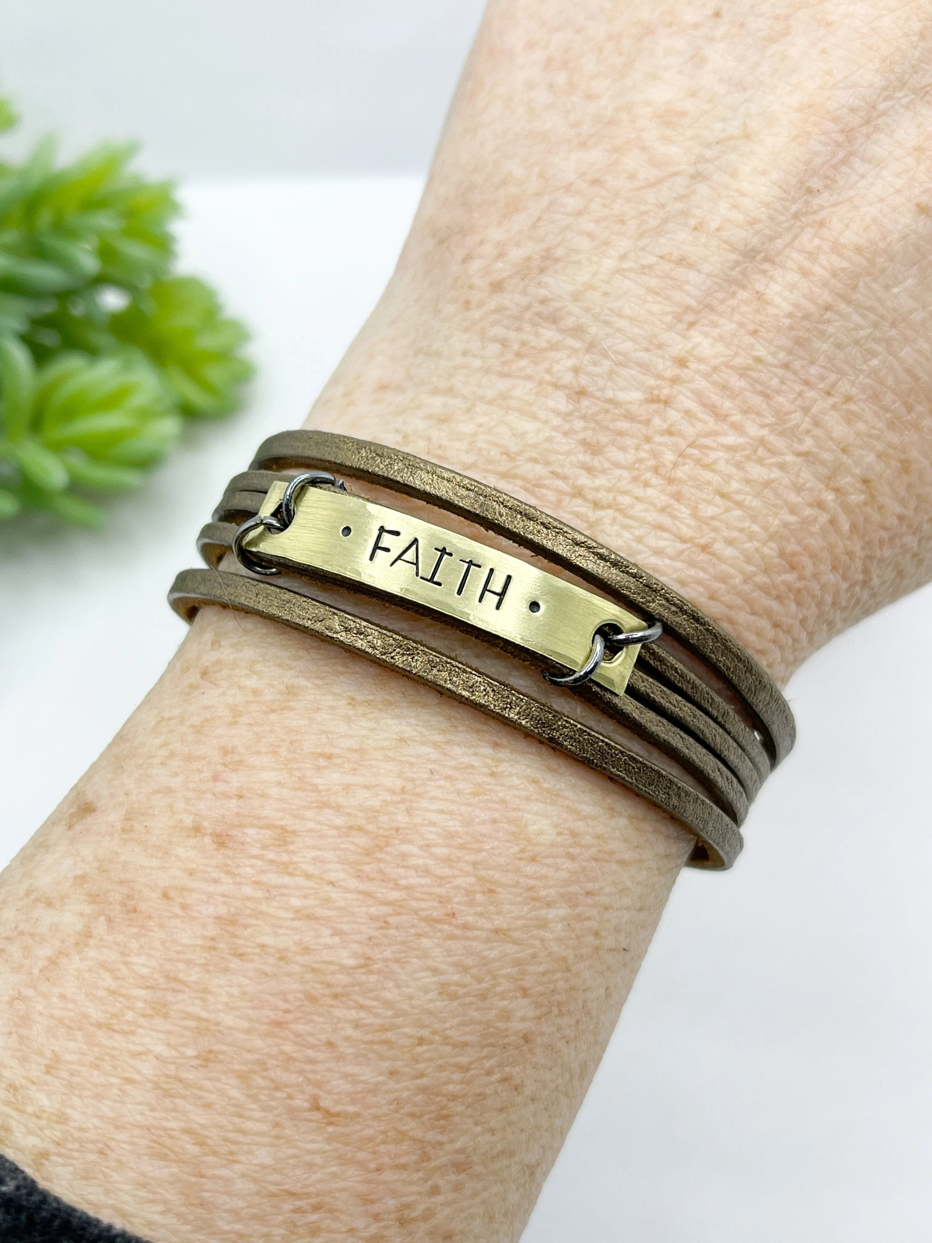 2025 WORD OF THE YEAR MiNi Wrap Leather Bracelet | Personalized | Adjustable