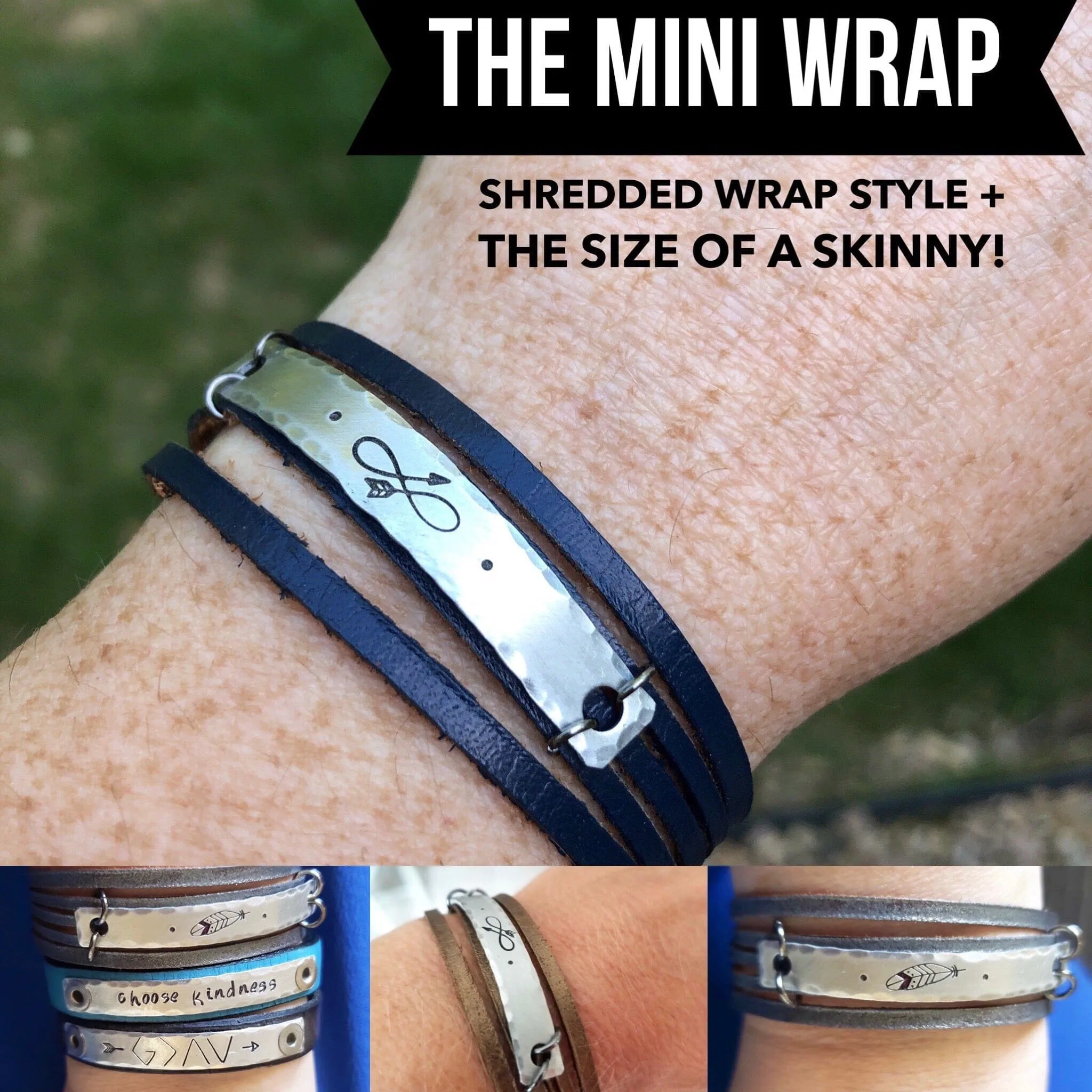 2025 WORD OF THE YEAR MiNi Wrap Leather Bracelet | Personalized | Adjustable