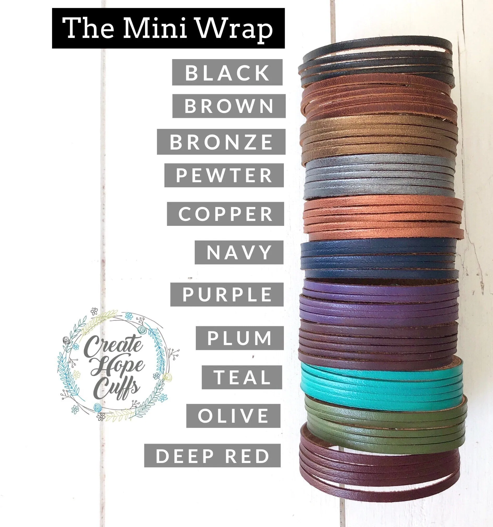 2025 WORD OF THE YEAR MiNi Wrap Leather Bracelet | Personalized | Adjustable