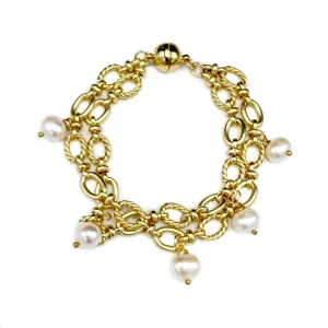 207-01-G | DOUBLE STRAND BRACELET W/ FLOATING PEARLS