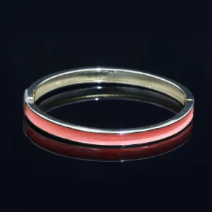 24K Gold Filled Orange Enamel Bangle Bracelet Wholesale Stacking Bracelet Fashion Jewelry
