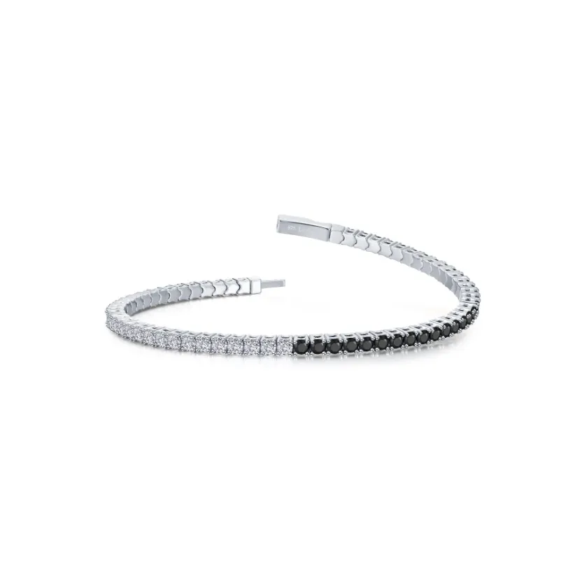 2.85 CTW 2.5MM Tennis Flexible Harmony Bangle