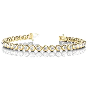 3.00 ctw Round Diamond Bezel Set Tennis Bracelet