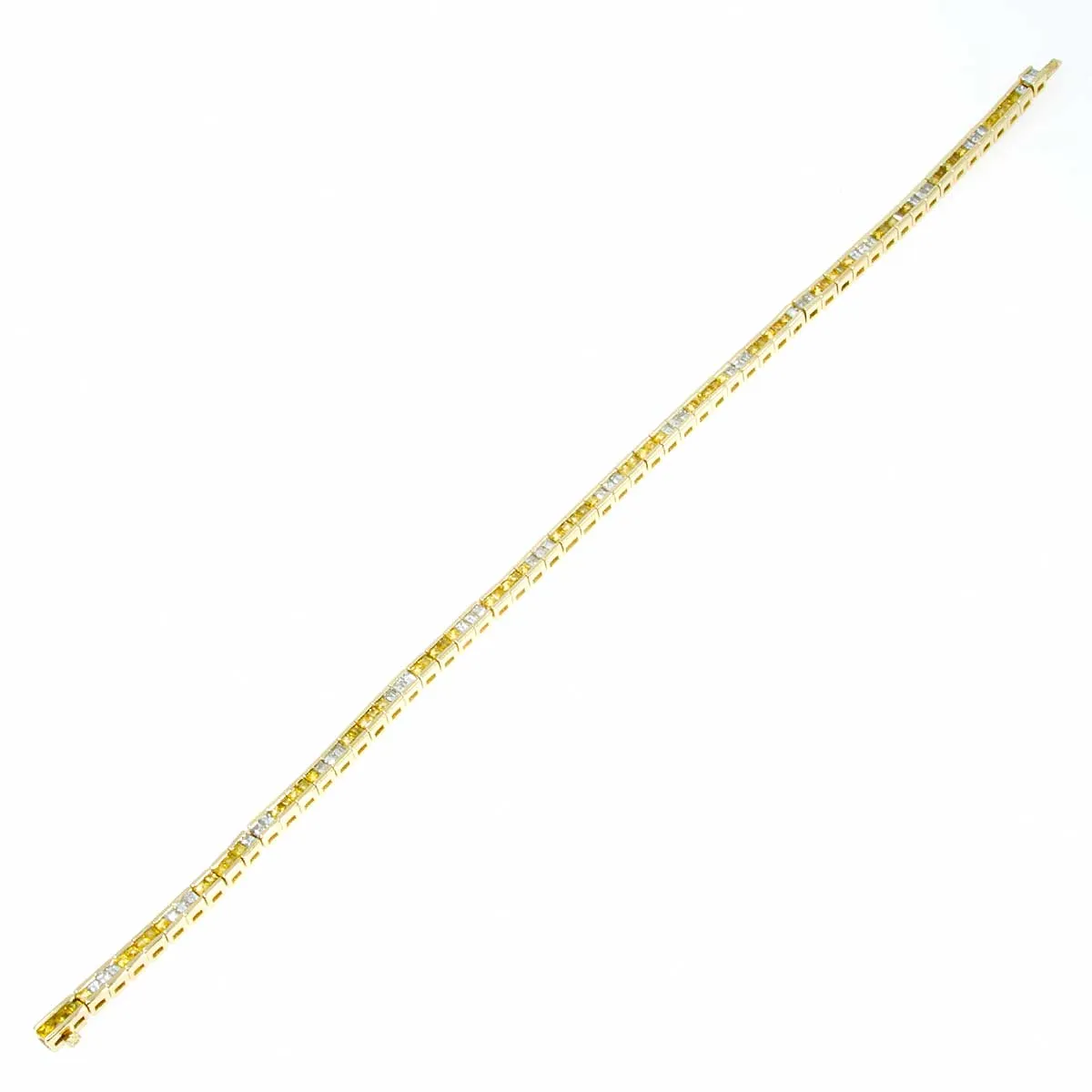 3.66ct Yellow Sapphire & Diamond Bracelet