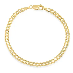 3mm Yellow Gold Curb Bracelet