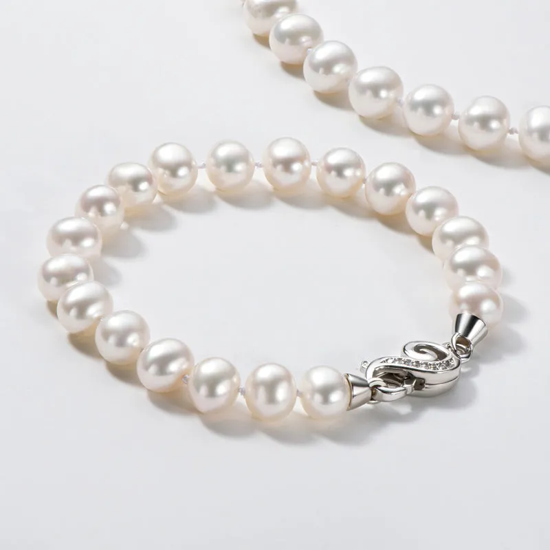 6-11mm White Freshwater Pearl Bracelet