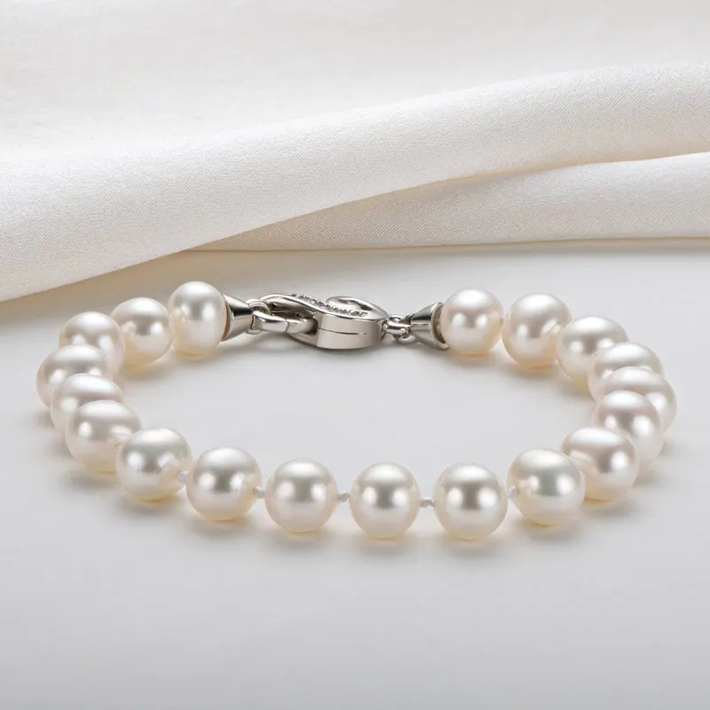 6-11mm White Freshwater Pearl Bracelet