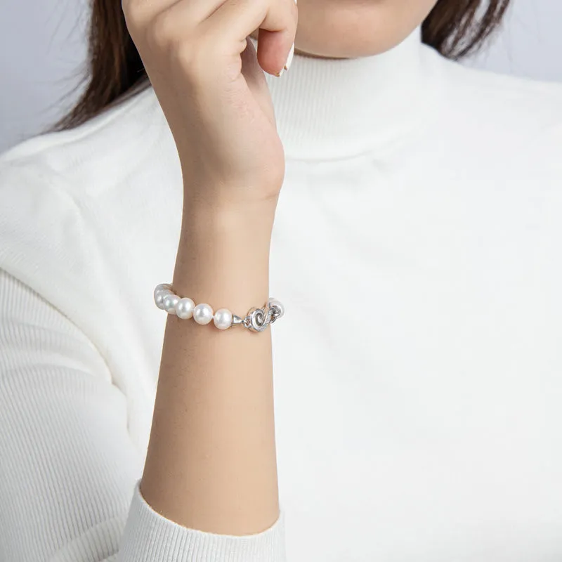 6-11mm White Freshwater Pearl Bracelet