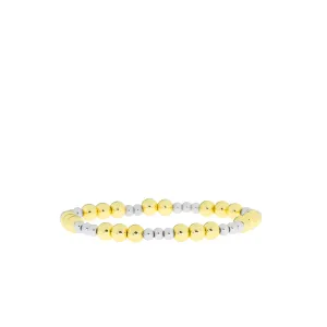 6 x 4 Patterned Ball Bracelet (Gold/Silver)