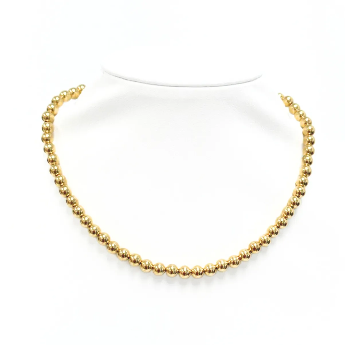 6MM | Anti-Tarnish Gold-Filled classic Ball Beaded Choker/Necklace