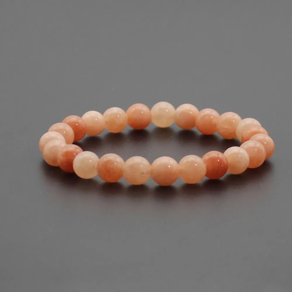 8mm Natural Stone Quartz Bracelets Healing Energy