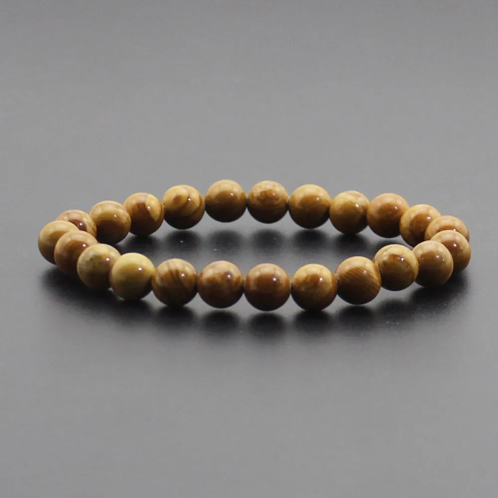 8mm Natural Stone Quartz Bracelets Healing Energy