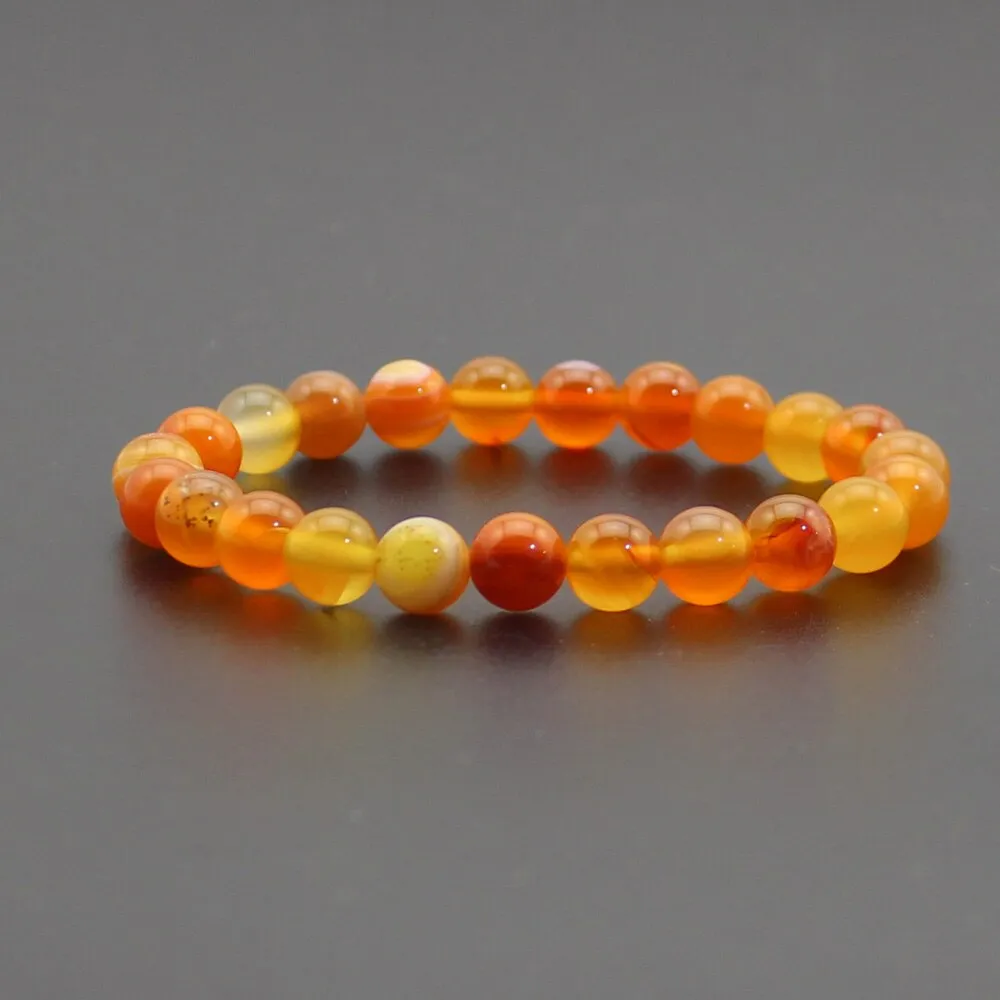 8mm Natural Stone Quartz Bracelets Healing Energy