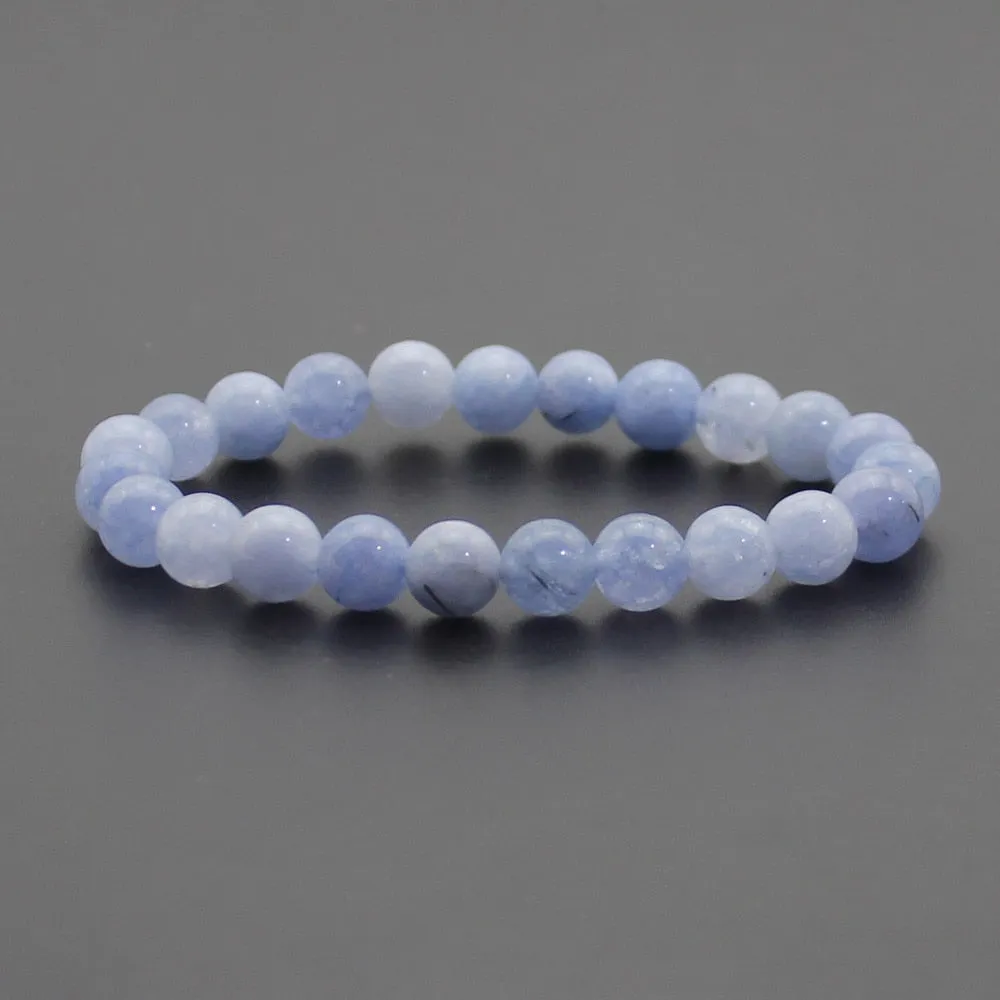 8mm Natural Stone Quartz Bracelets Healing Energy