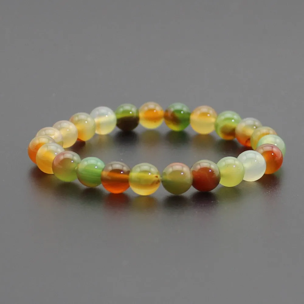 8mm Natural Stone Quartz Bracelets Healing Energy