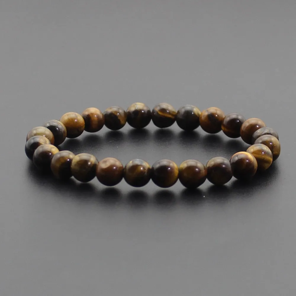 8mm Natural Stone Quartz Bracelets Healing Energy
