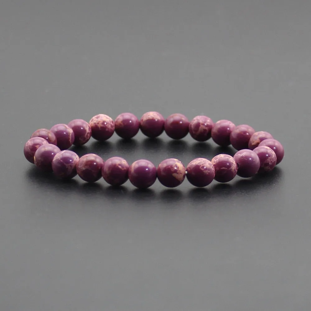 8mm Natural Stone Quartz Bracelets Healing Energy