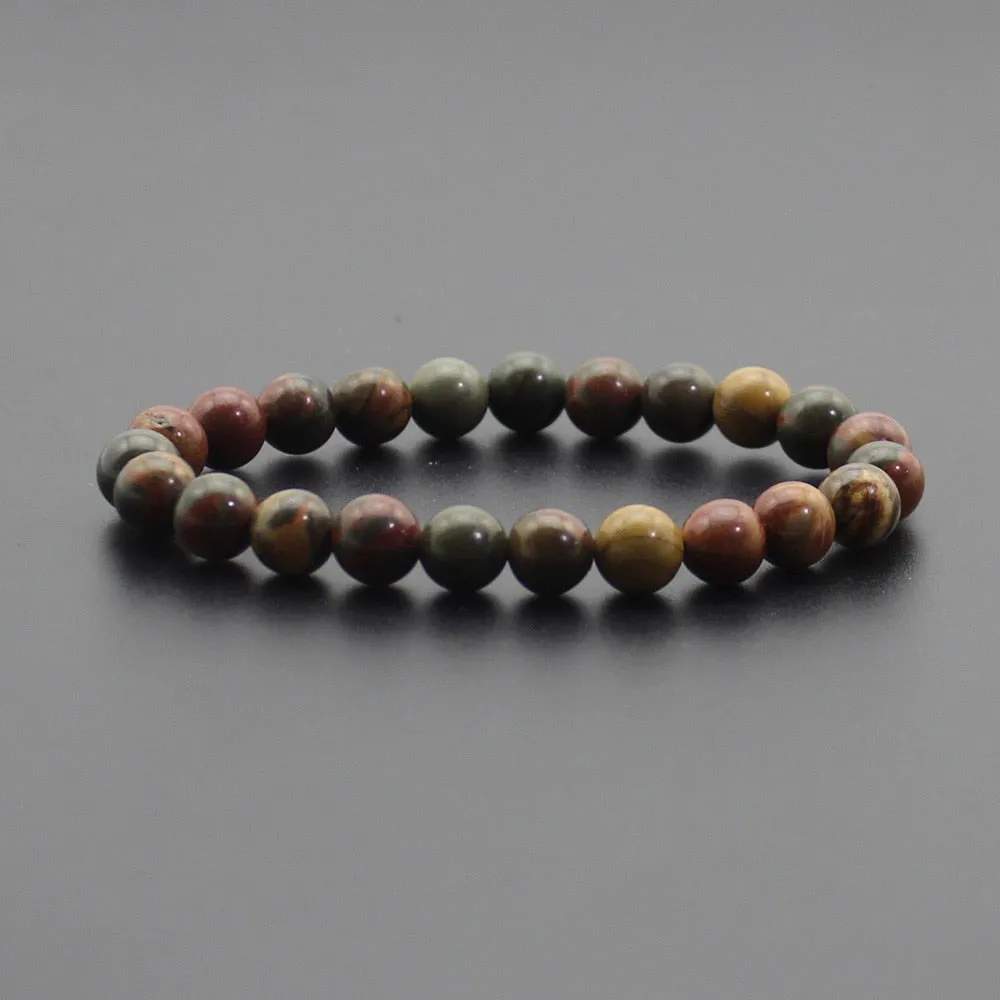8mm Natural Stone Quartz Bracelets Healing Energy