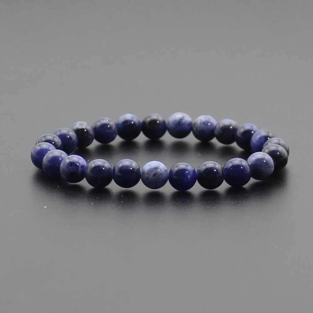 8mm Natural Stone Quartz Bracelets Healing Energy