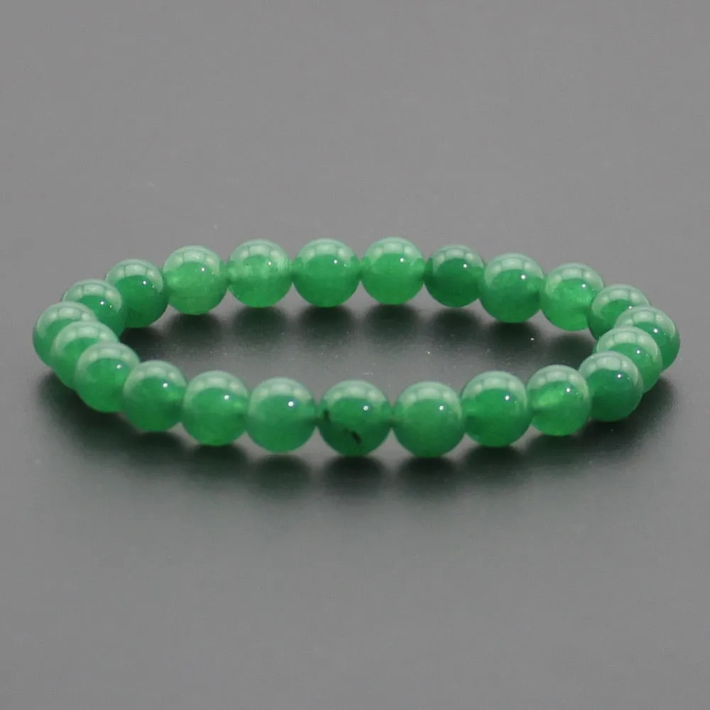 8mm Natural Stone Quartz Bracelets Healing Energy