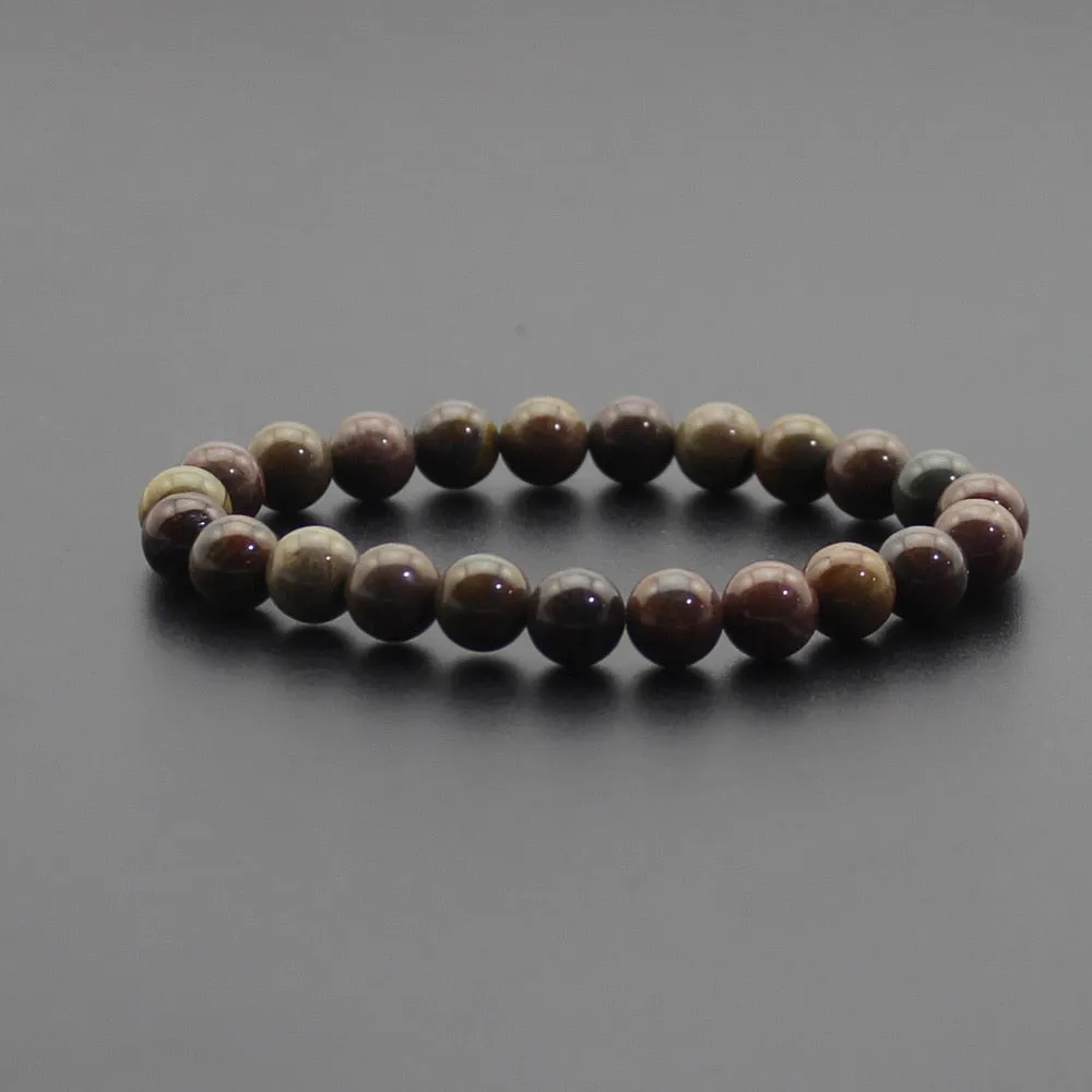 8mm Natural Stone Quartz Bracelets Healing Energy