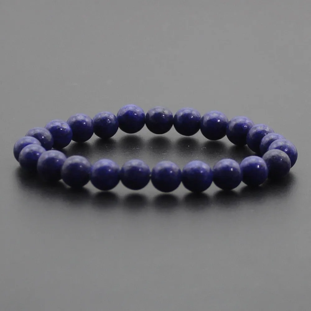 8mm Natural Stone Quartz Bracelets Healing Energy